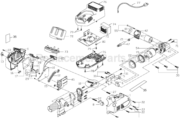 Page B Diagram and Parts List for BN200V12 Type 2 Porter Cable Nailer